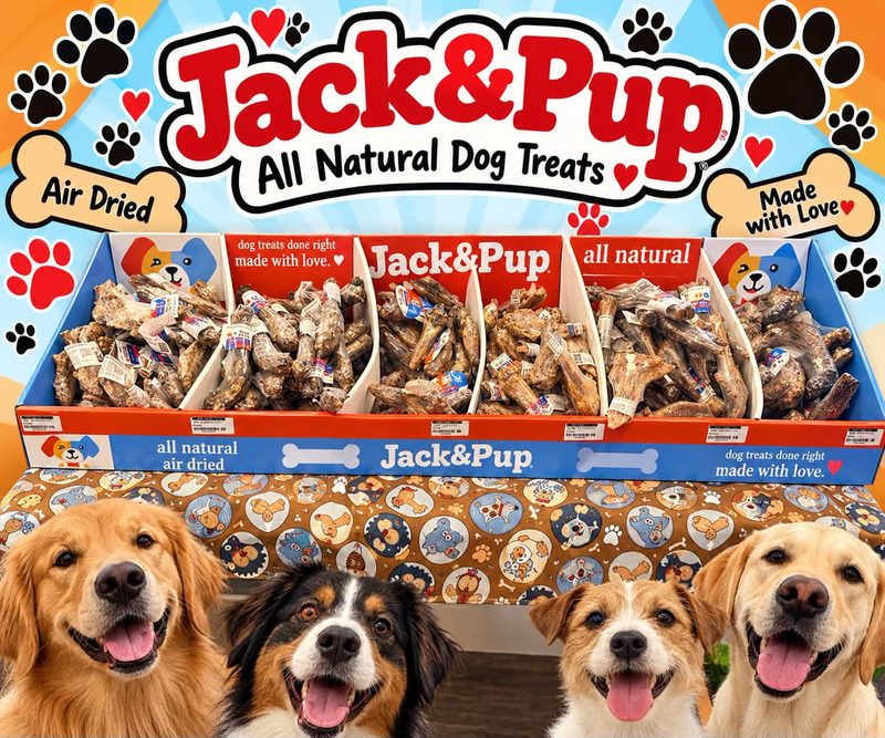 Jack and Pup all natural dog treats poster