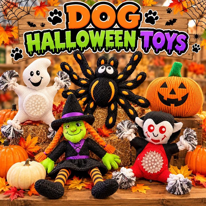 Dog Halloween toys poster